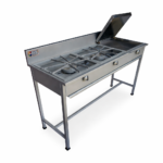 Estufa Industrial L315A | Tres Hornillas y Dos Quemadores