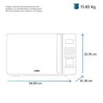 Horno de microondas 1.5 Pies cúbicos (43 L) 120 V Gris Mabe - HMM15SJW - Imagen 3